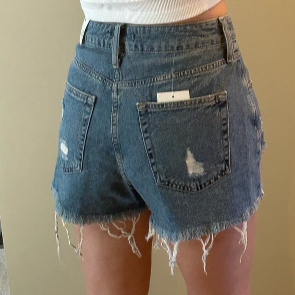 Forever 21 Retro High Rise Distressed Denim Shorts - Picture 3 of 11